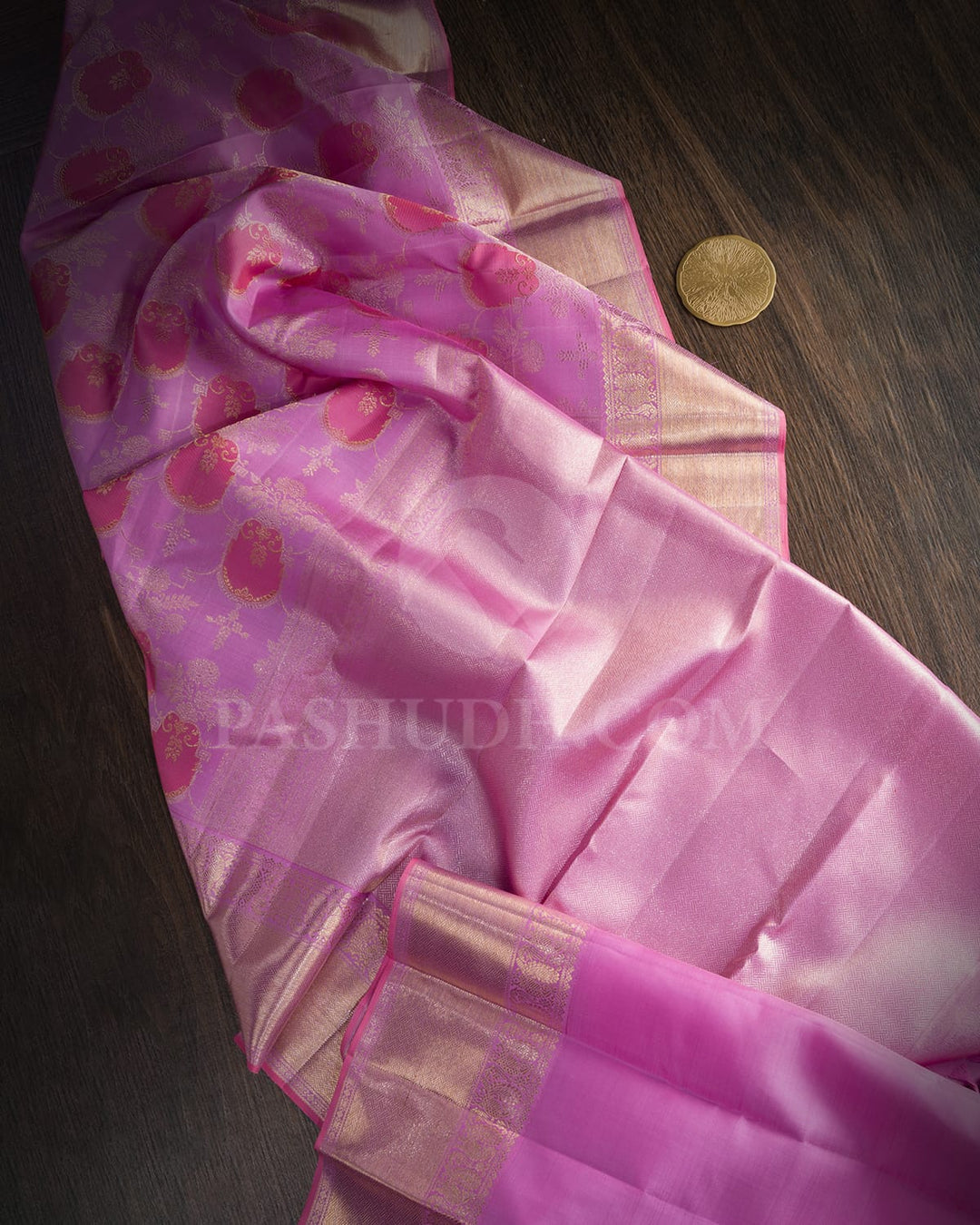 Lilac Bridal Kanjivaram Silk Saree-S1762(A)