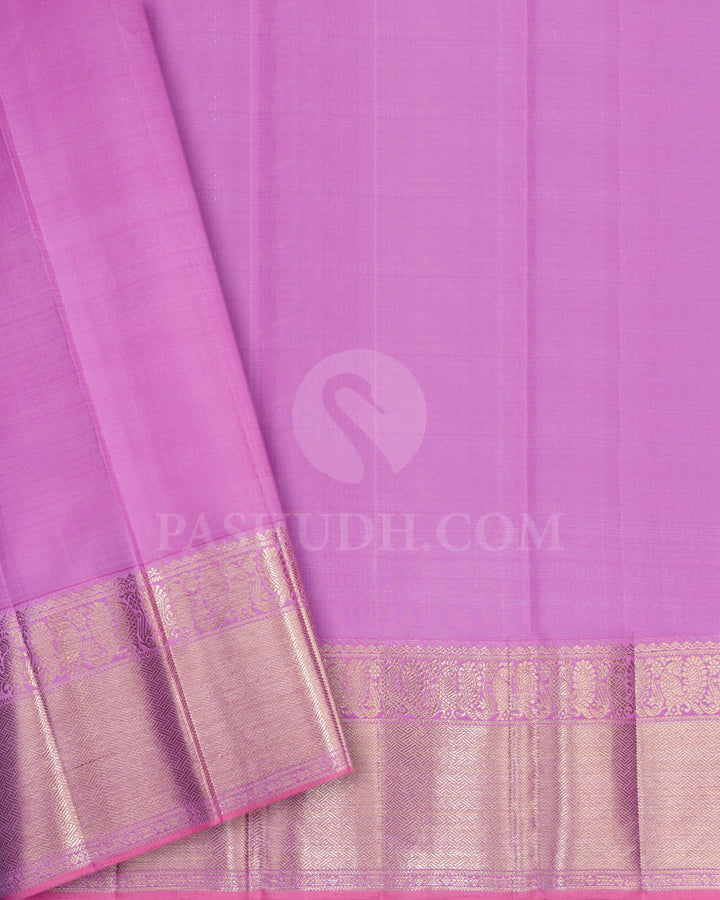 Lilac Bridal Kanjivaram Silk Saree-S1762(A)