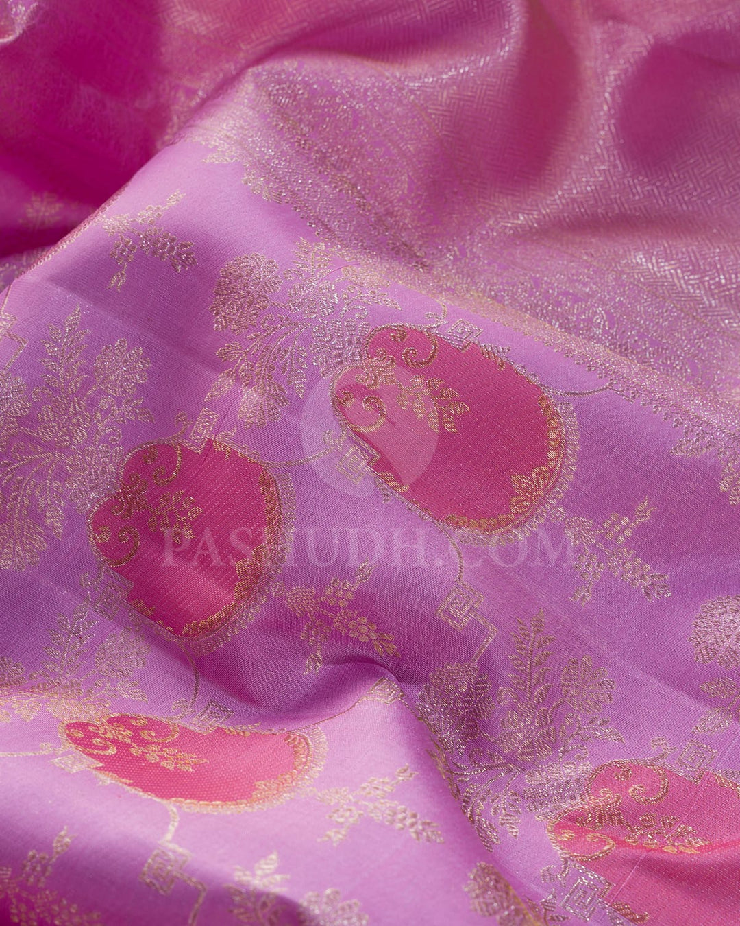 Lilac Bridal Kanjivaram Silk Saree-S1762(A)