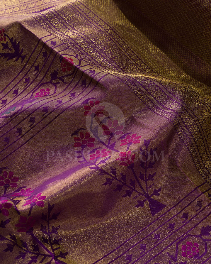 Dark Purple Traditional Kanjivaram Silk Saree-S1738(B)