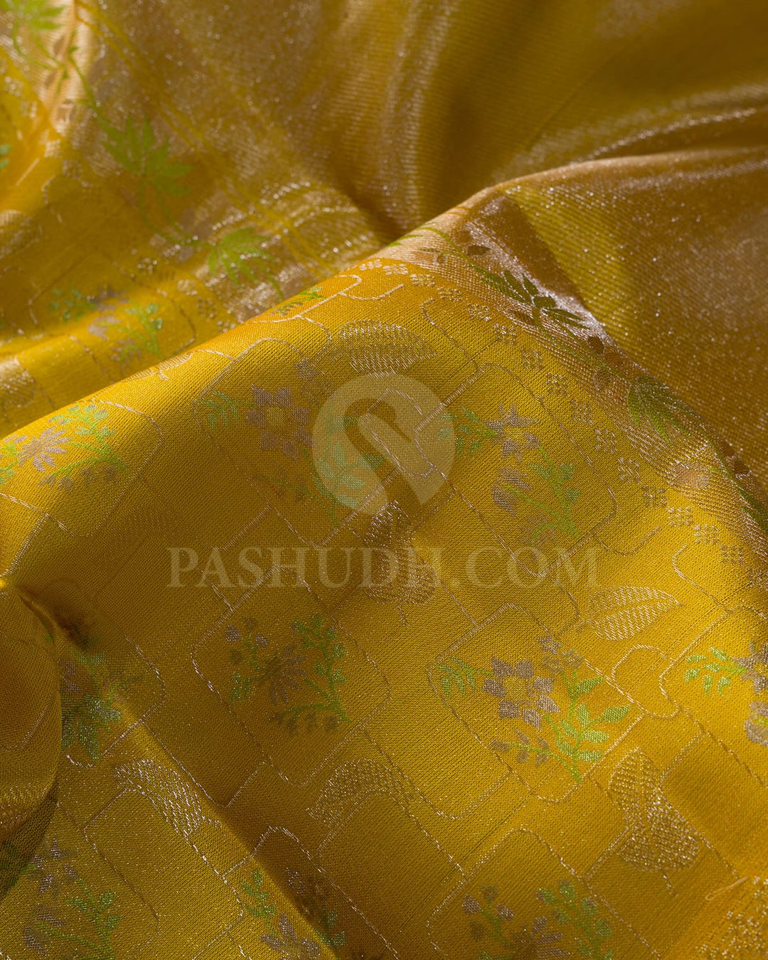 Mustard Yellow Kanjivaram Silk Saree-DJ401(E)