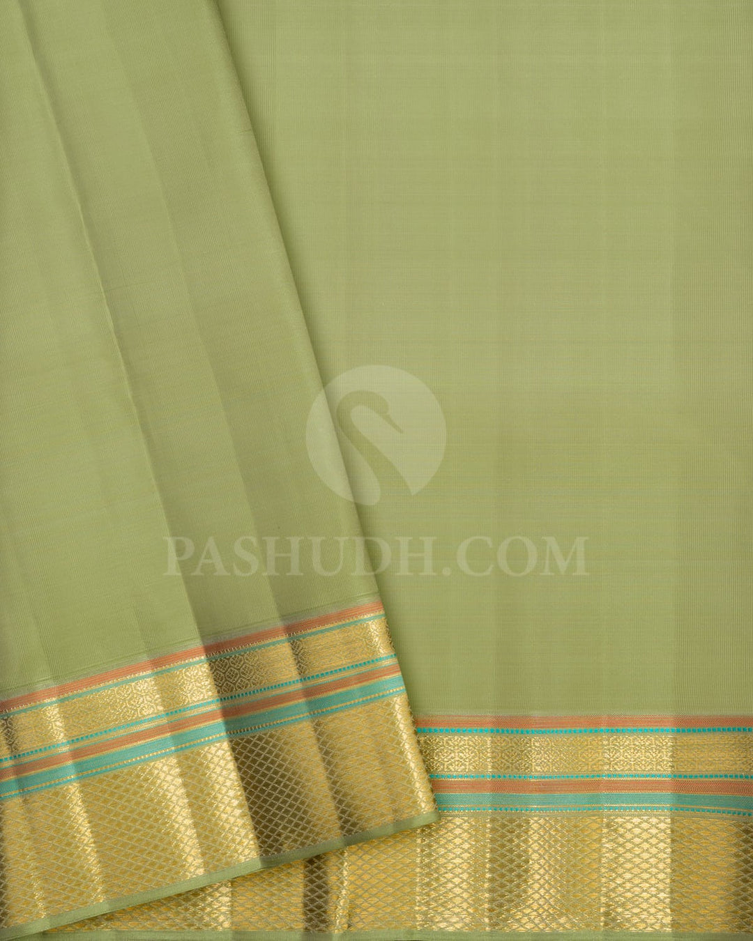 Sky Blue, Baby Pink,Beige And Sage Green Kanjivaram Silk Saree-D661(E)