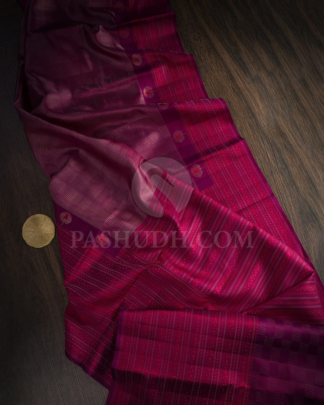 Wine Kanjivaram Silk Saree-D631(I)