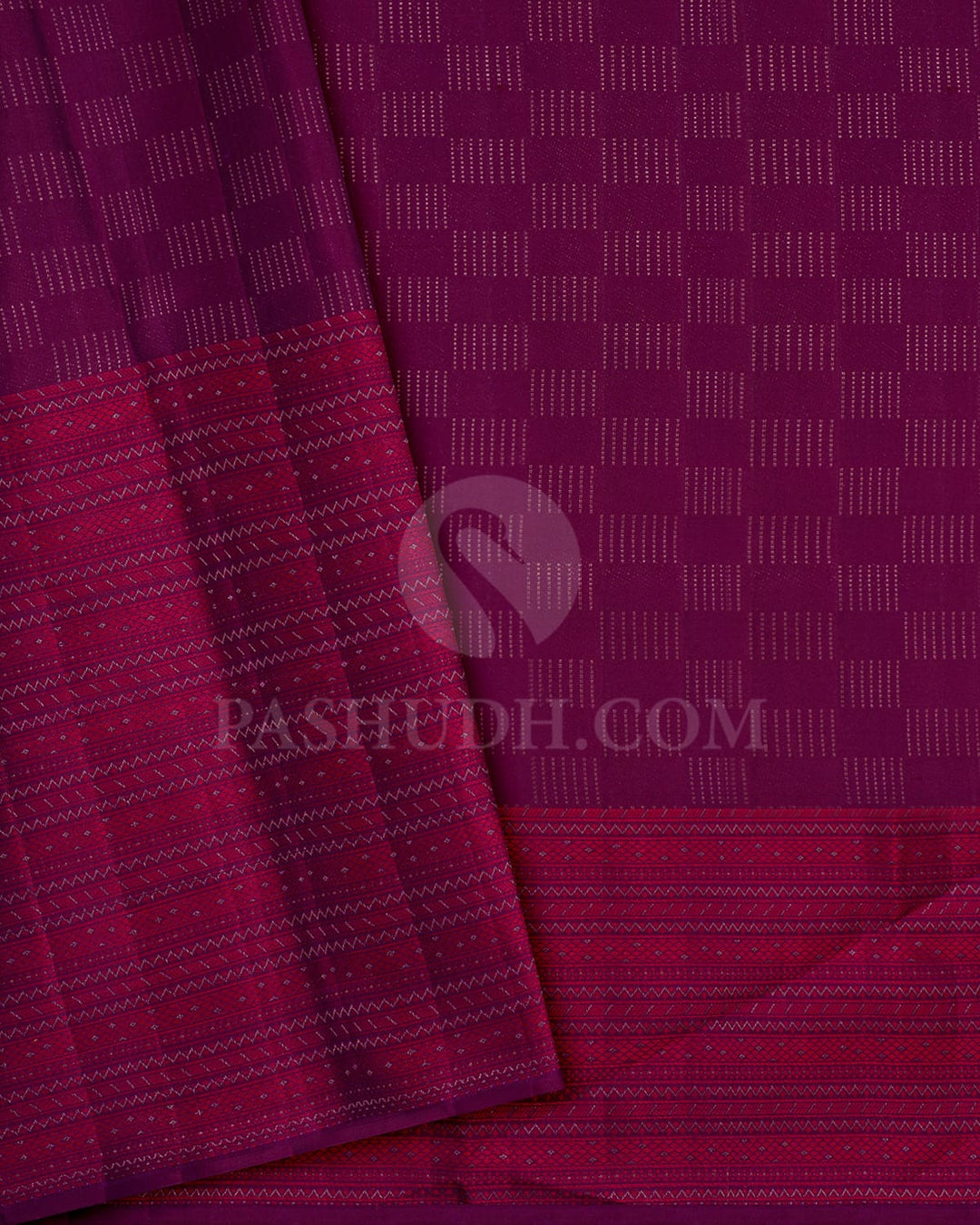 Wine Kanjivaram Silk Saree-D631(I)
