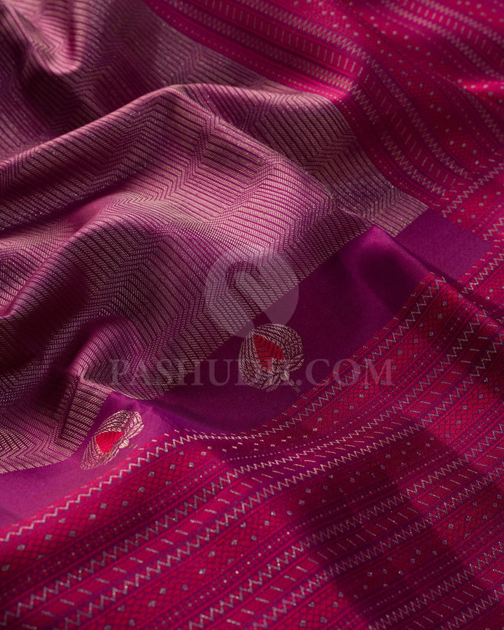 Wine Kanjivaram Silk Saree-D631(I)