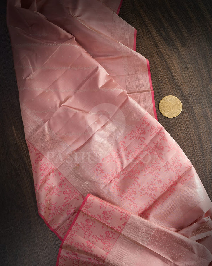 Pastel Pink Kanjivaram Silk Saree-DJ420(F)