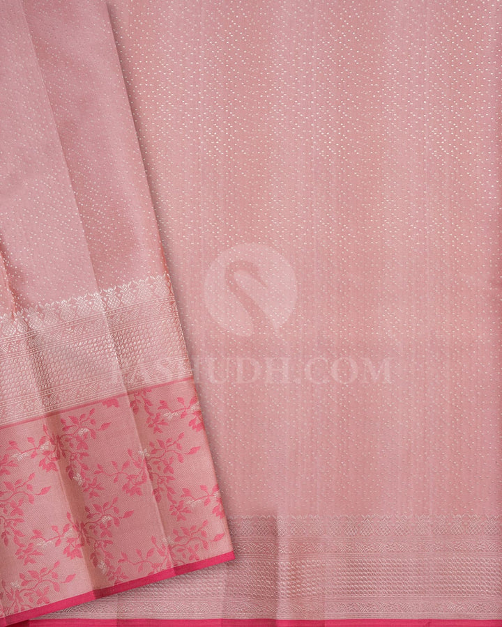 Pastel Pink Kanjivaram Silk Saree-DJ420(F)