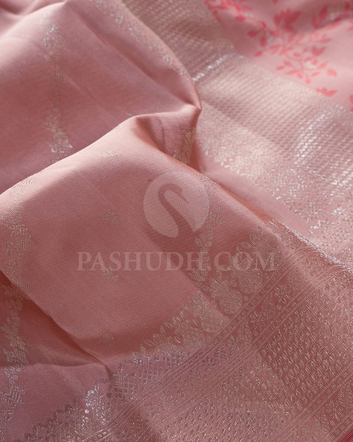 Pastel Pink Kanjivaram Silk Saree-DJ420(F)