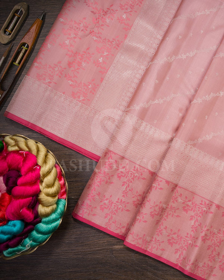 Pastel Pink Kanjivaram Silk Saree-DJ420(F)