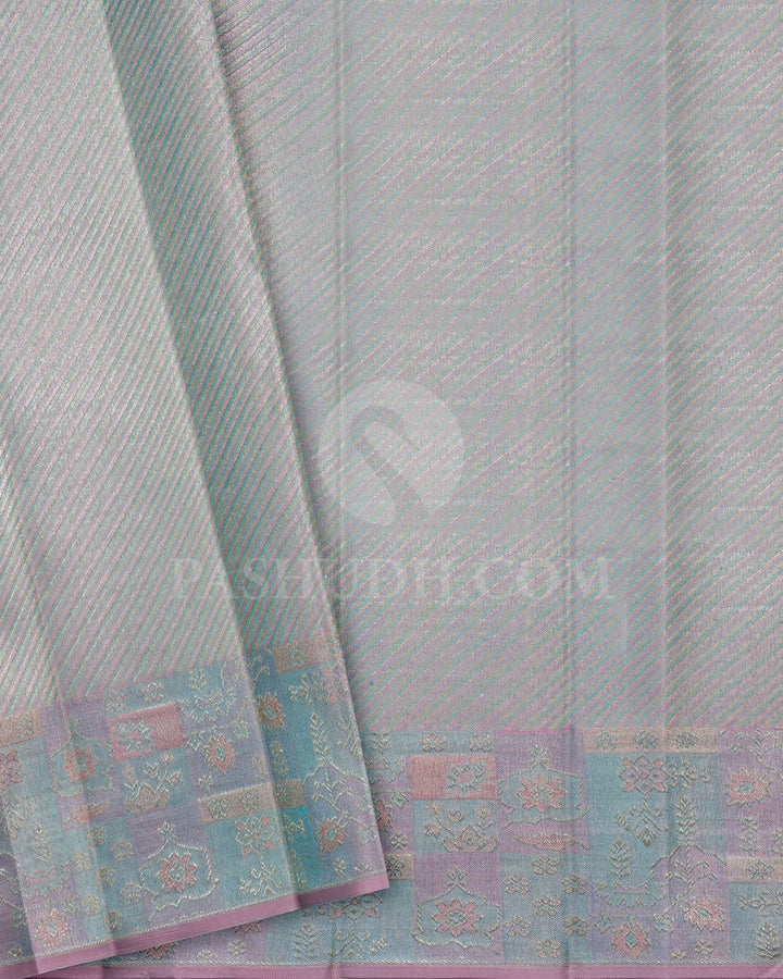 Sky Blue Kanjivaram Silk Saree-D684(C)