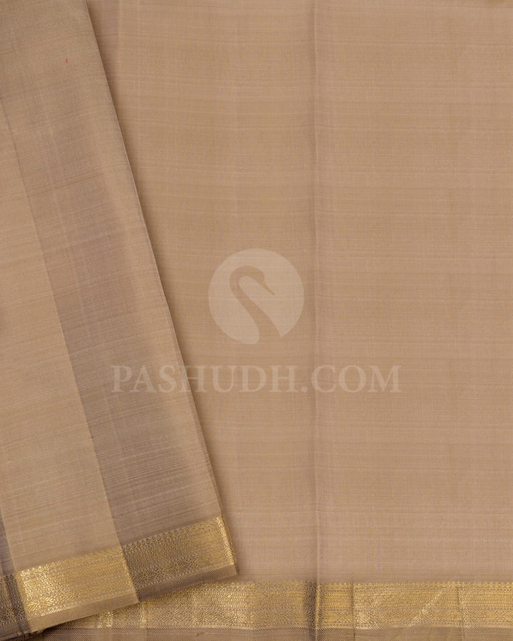 Ivory Kanjivaram Silk Saree-S1669(B)