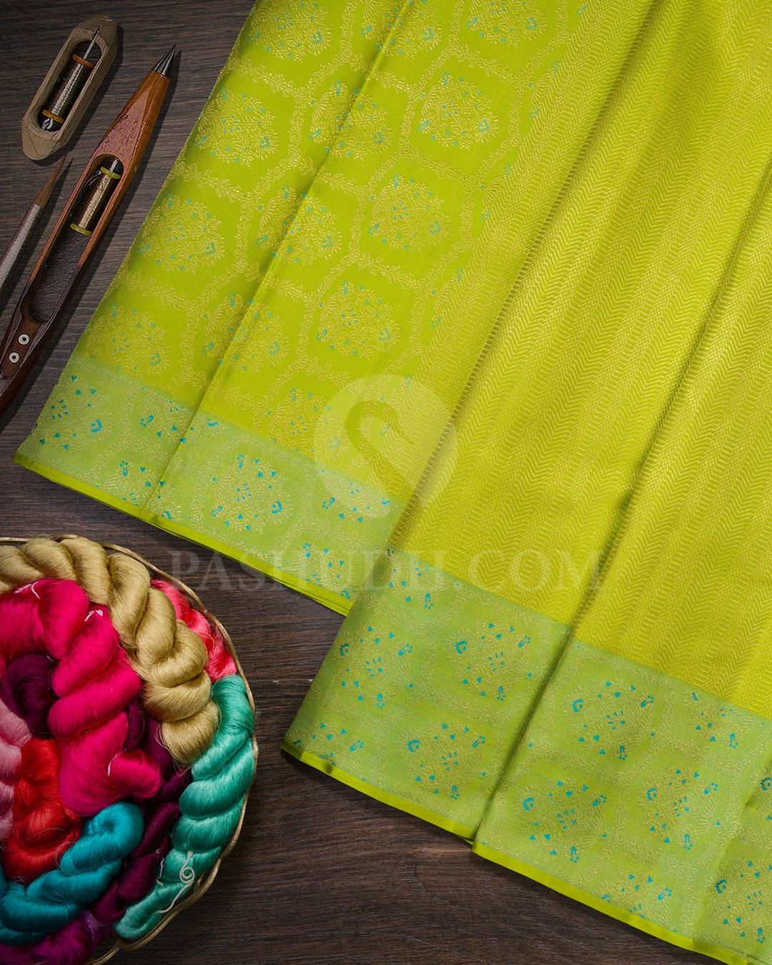 Parrot Green Kanjivaram Silk Saree-D683(C)