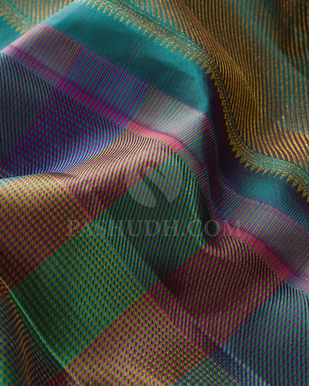 Rani Pink,Sky Blue,Punch Pink And Emerald Green Kanjivaram Silk Saree-DJ442(F)