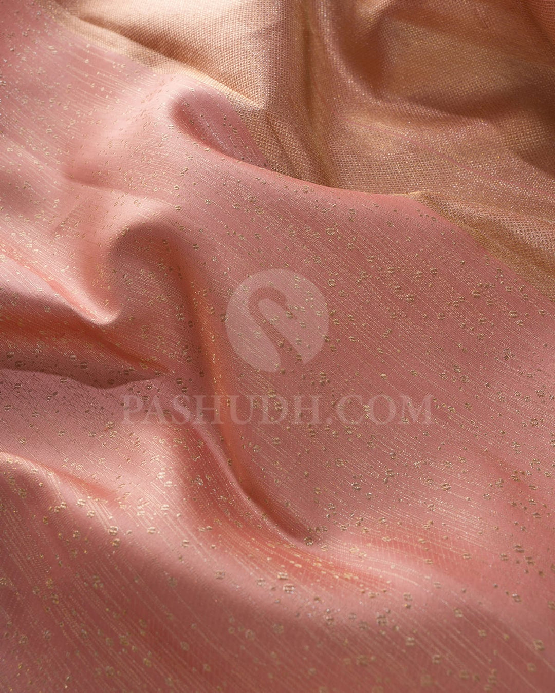 Coral Peach Kanjivaram Silk Saree-DJ305(L)