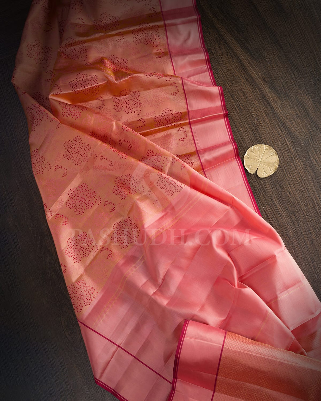 Punch Pink Kanjivaram Silk Saree-DJ452(B)