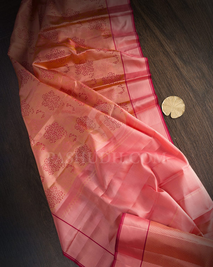 Punch Pink Kanjivaram Silk Saree-DJ452(B)