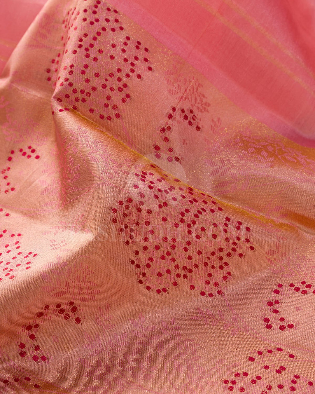 Punch Pink Kanjivaram Silk Saree-DJ452(B)