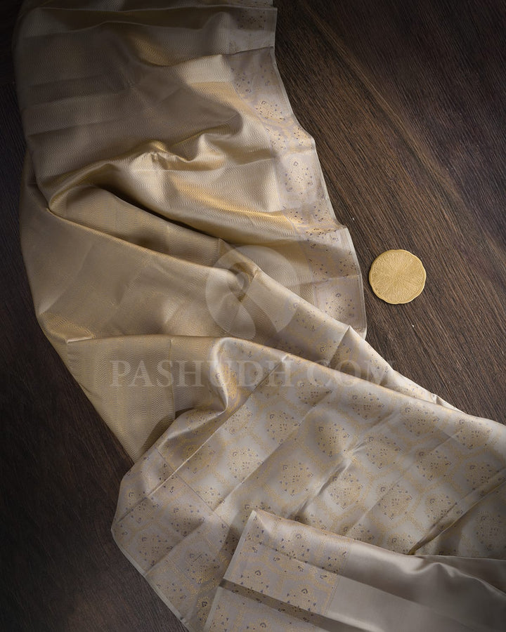 Agreeable Grey With Repose Grey Kanjivaram Silk Saree-D683(D)