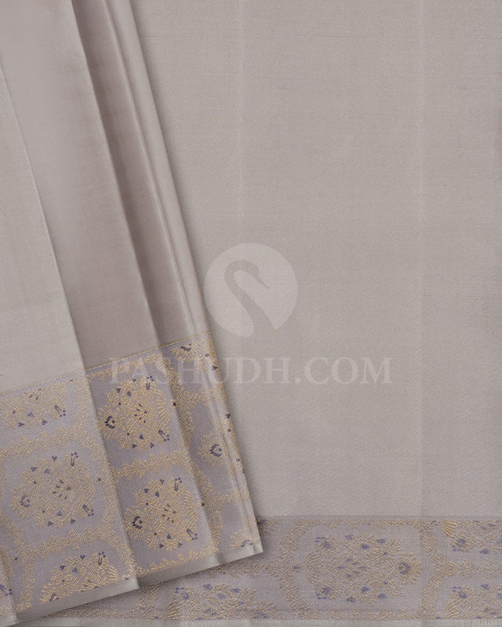 Agreeable Grey With Repose Grey Kanjivaram Silk Saree-D683(D)