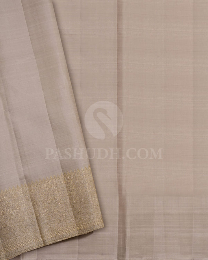 Dual Shaded Eggplant Purple Kanjivaram Silk Saree-S1606(B)