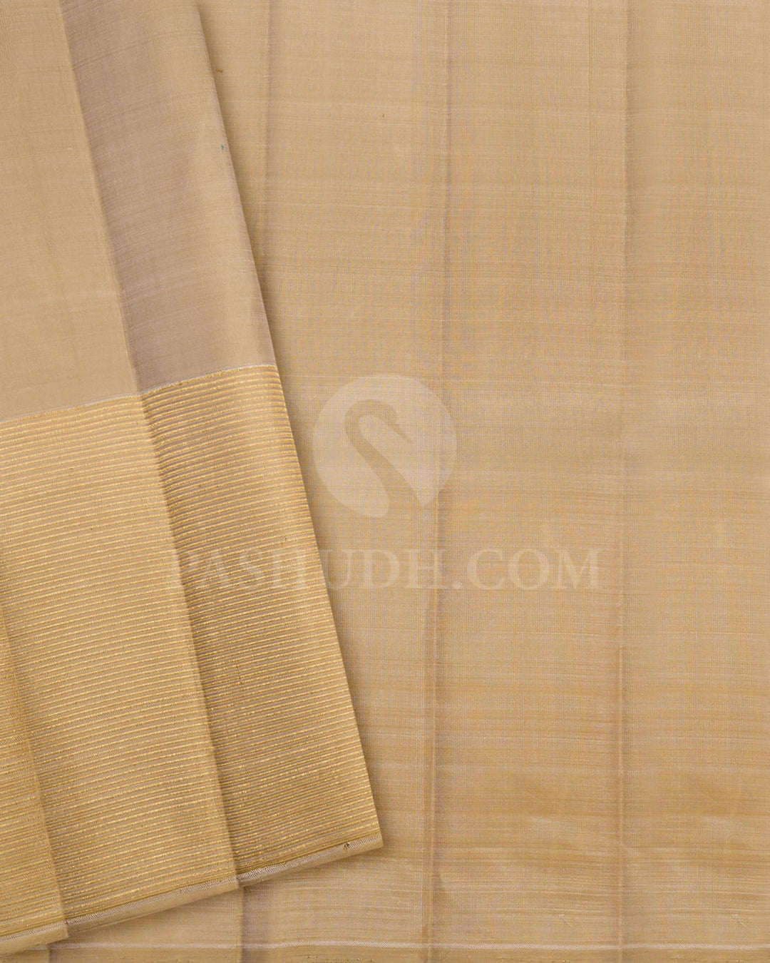 Cream With Beige Kanjivaram Silk Saree-S1647(B)
