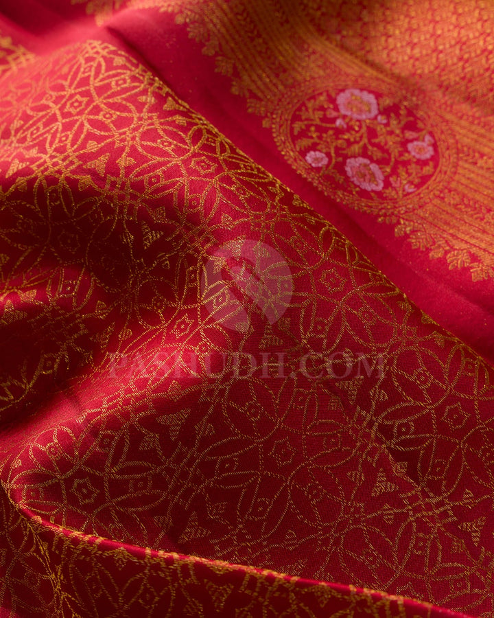 Dark Red Bridal Kanjivaram Silk Saree-DJ450(B)