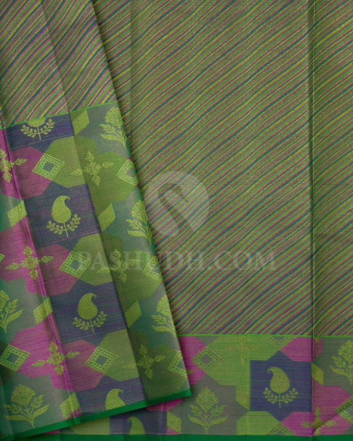 Emerald Green Kanjivaram Silk Saree-DJ424(F)