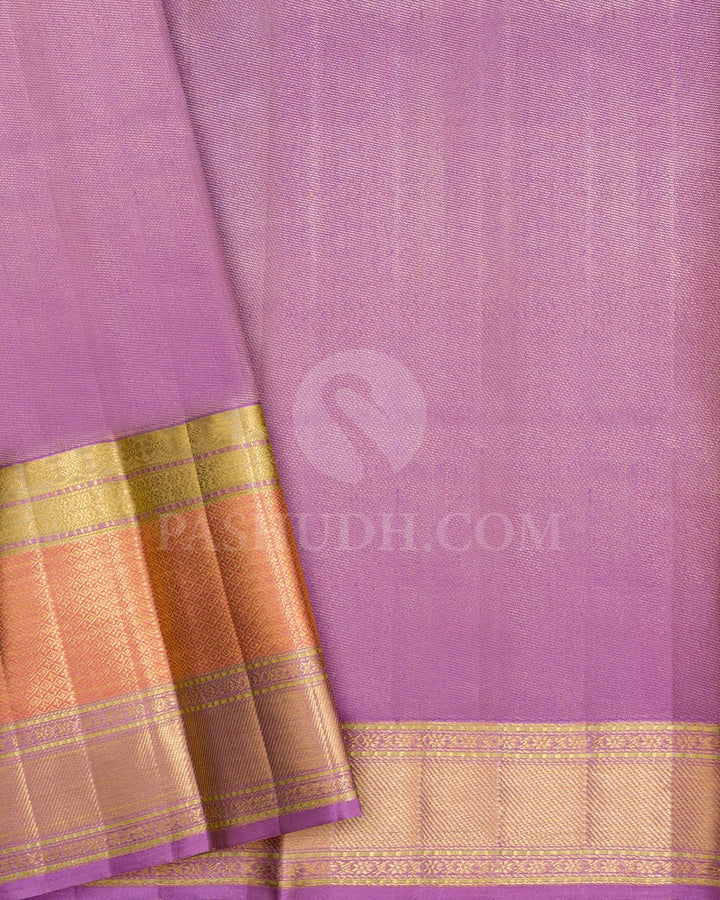 Indigo Purple With Lilac Kanjivaram Silk Saree-D660(E)