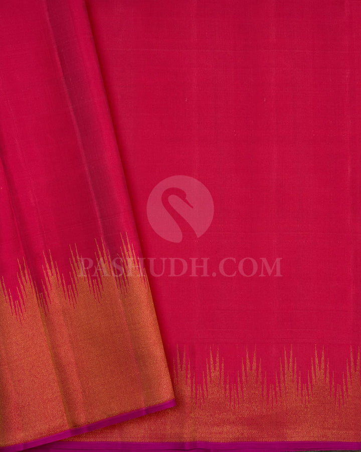Shades Of Pink,Yellow And Honey Kanjivaram Silk Saree-DJ436(E)