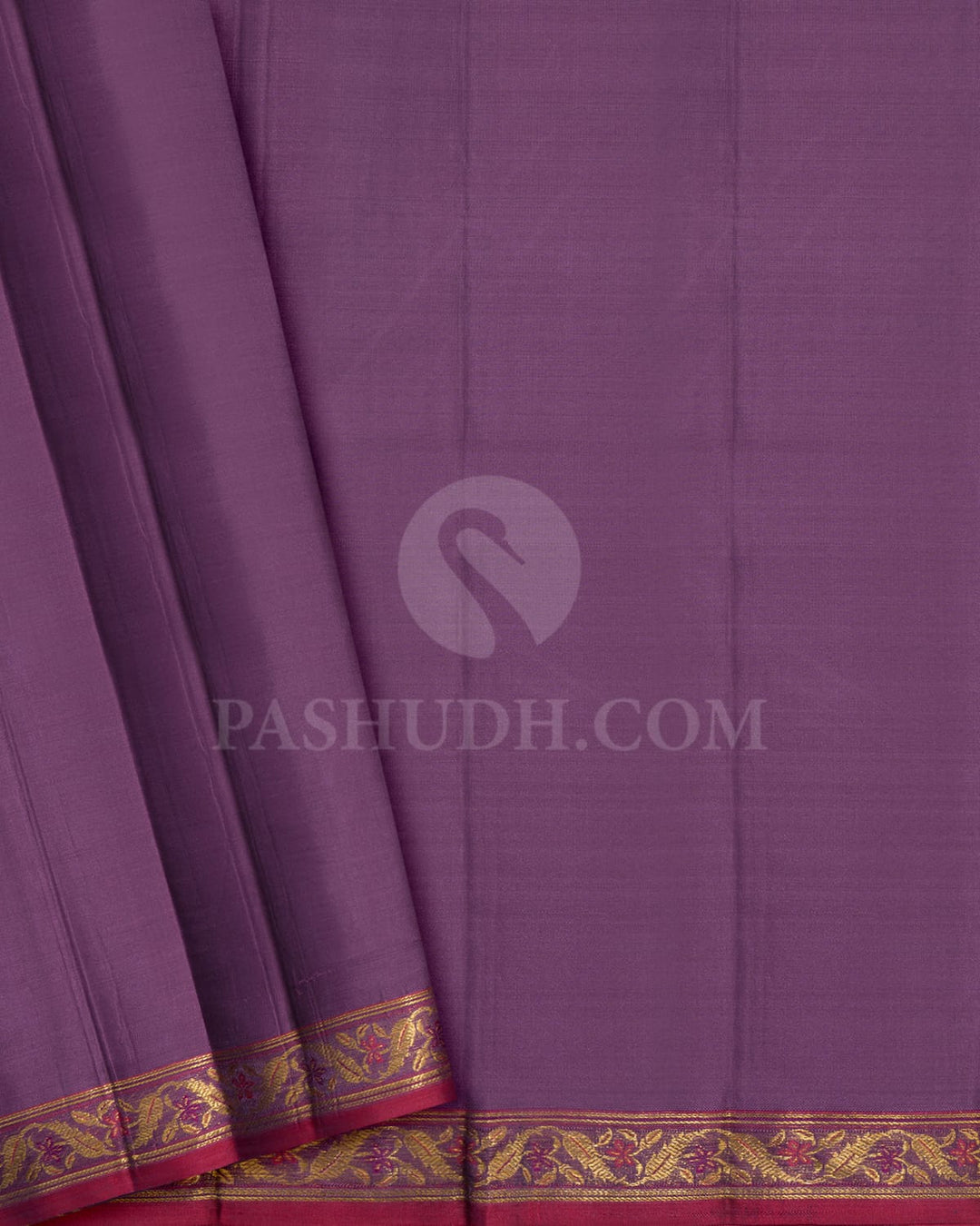 Heather Purple Kanjivaram Silk Saree-DJ444(B)