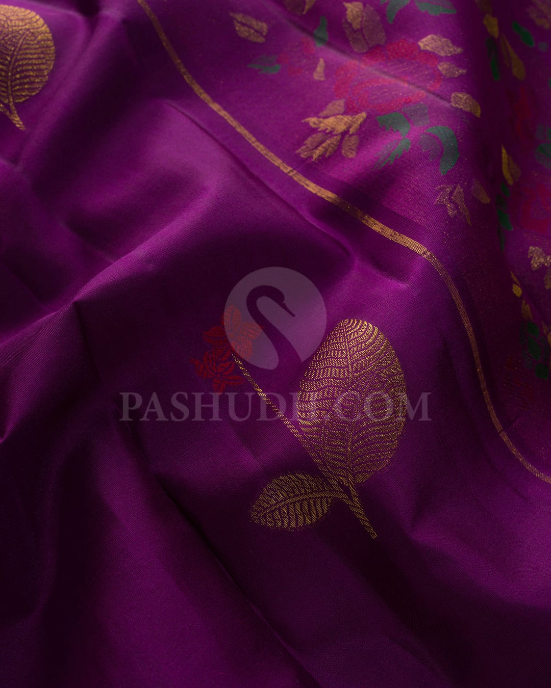 Irish Purple Kanjivaram Silk Saree-DJ435(C)