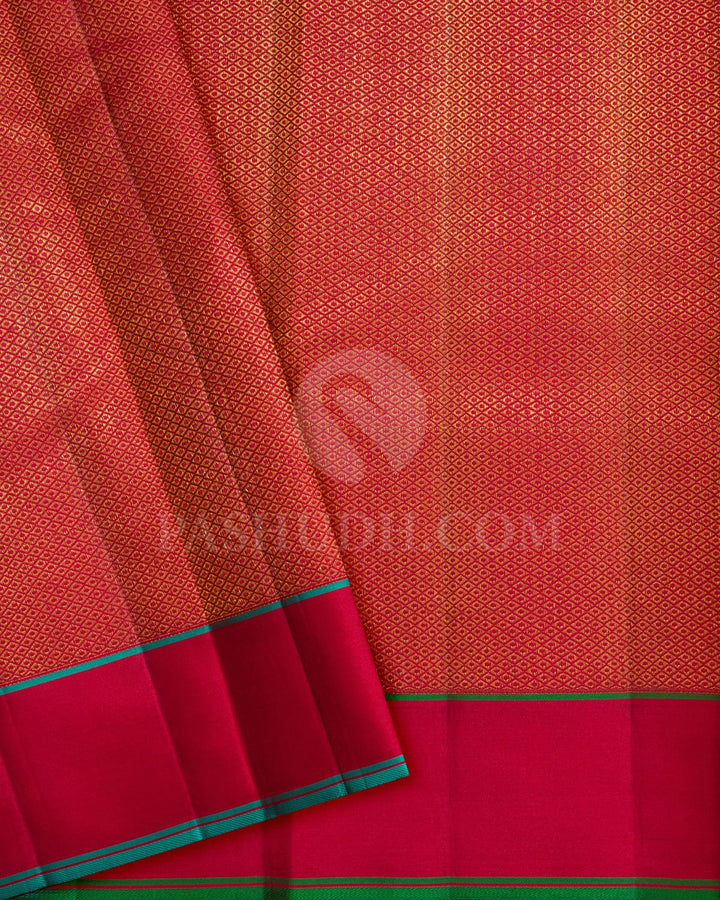 Bold Red Kanjivaram Silk Saree-DJ452(A)