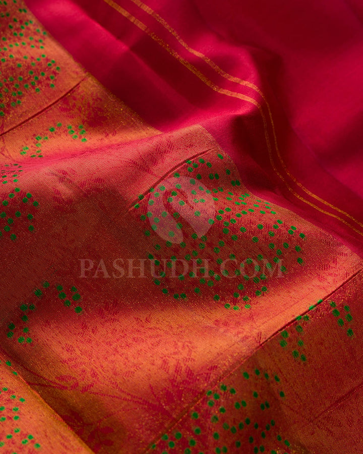 Bold Red Kanjivaram Silk Saree-DJ452(A)