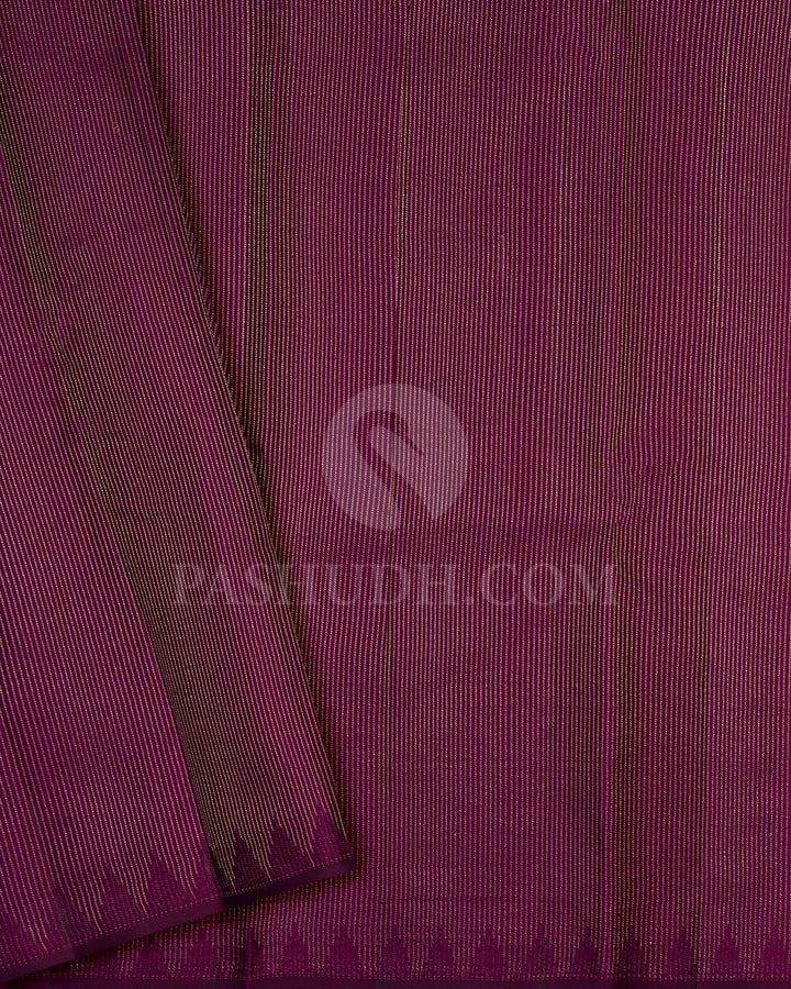 Rose Gold With Plum Kanjivaram Silk Saree-DJ453(A)