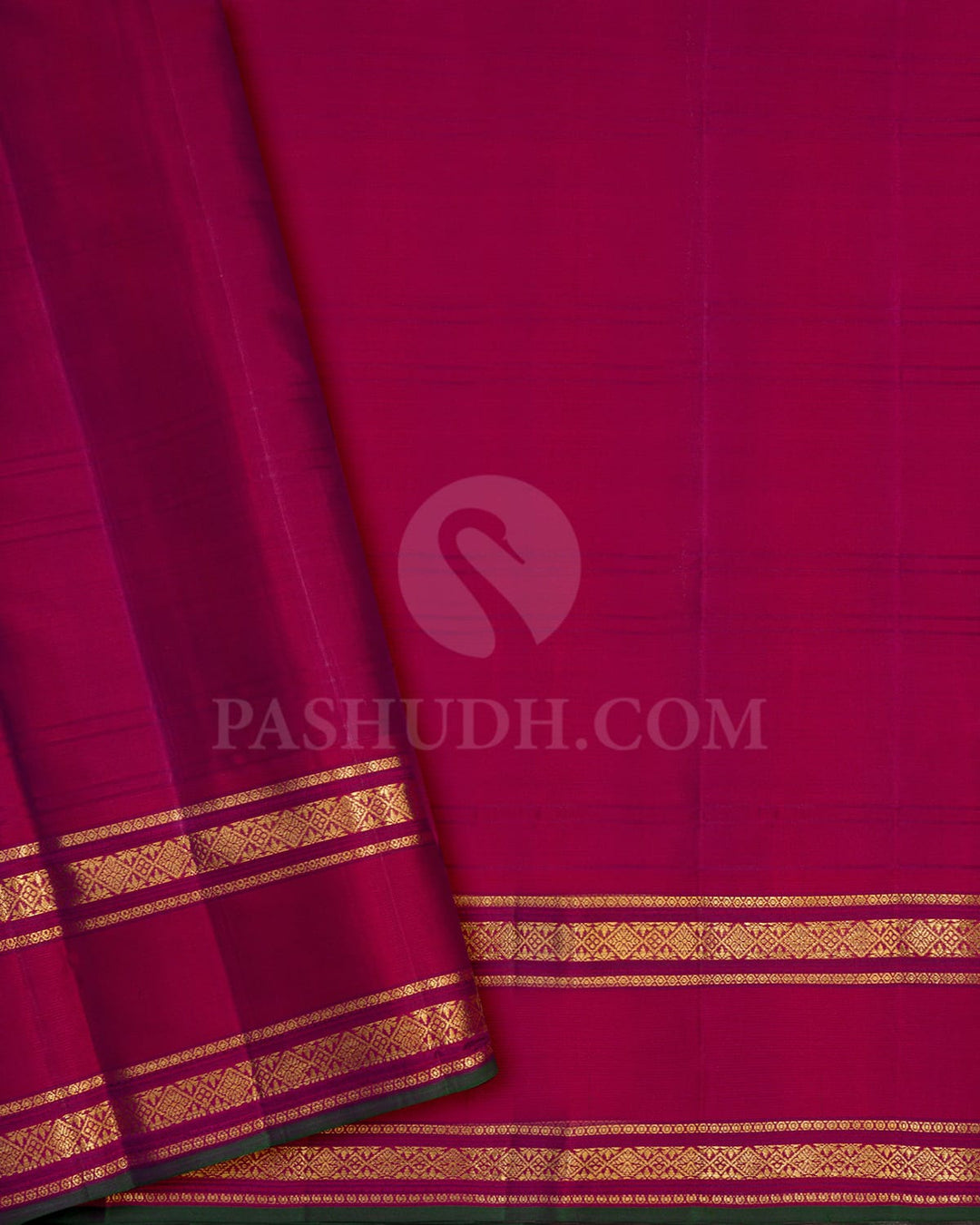 Dual Shaded Plum Purple With Dual Shaded Maroon Kanjivaram Silk Saree-DJ448(B)
