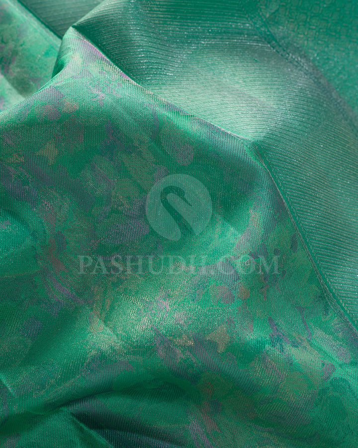 Spring Green Kanjivaram Silk Saree-DJ405(D)