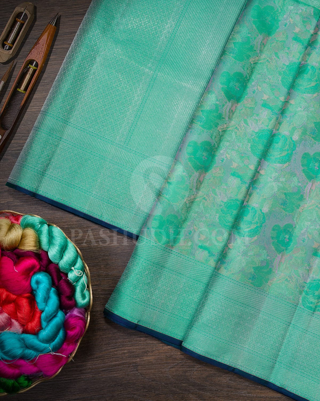 Spring Green Kanjivaram Silk Saree-DJ405(D)