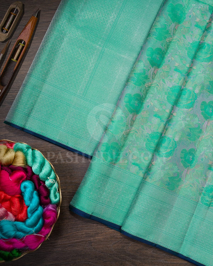 Spring Green Kanjivaram Silk Saree-DJ405(D)