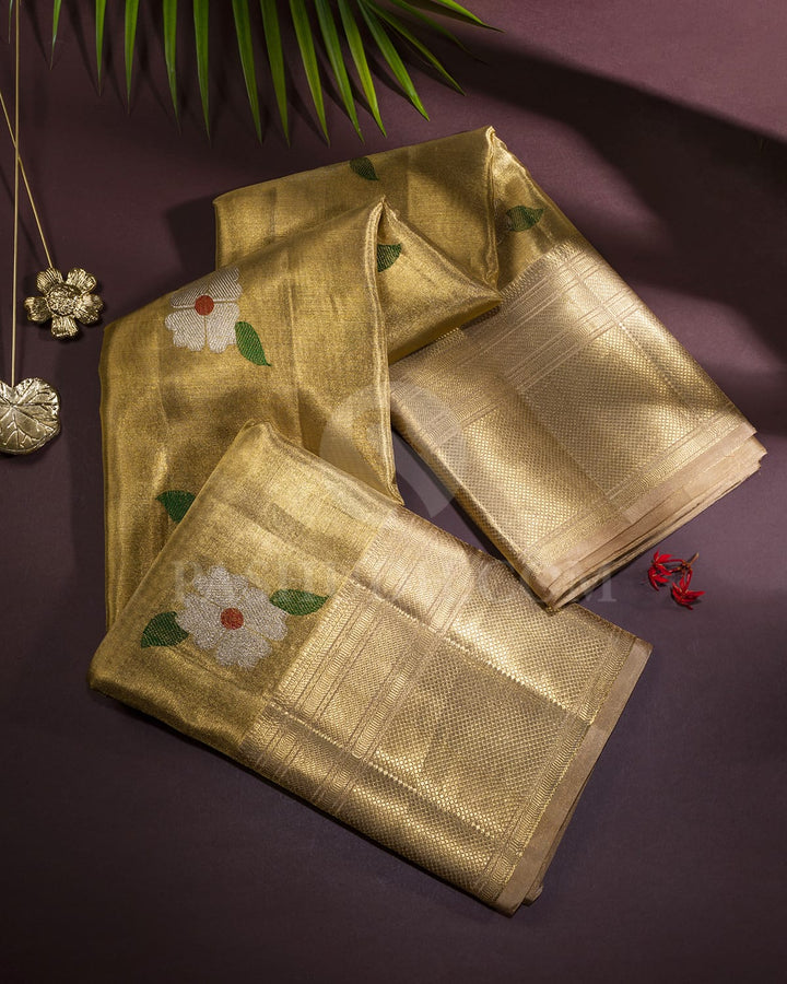 Gold Bridal Kanjivaram Silk Saree-DA7