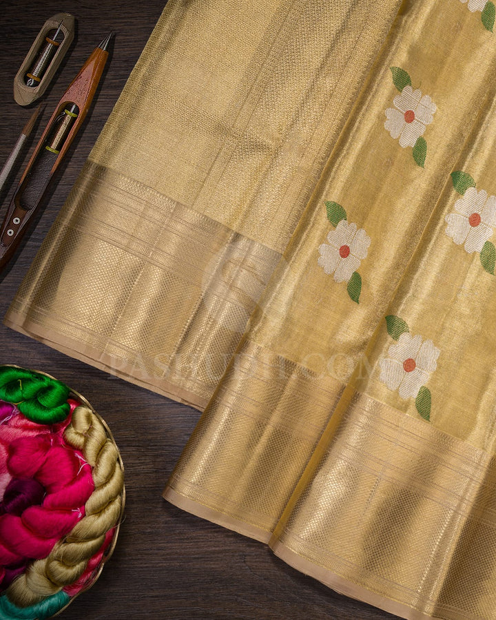 Gold Bridal Kanjivaram Silk Saree-DA7