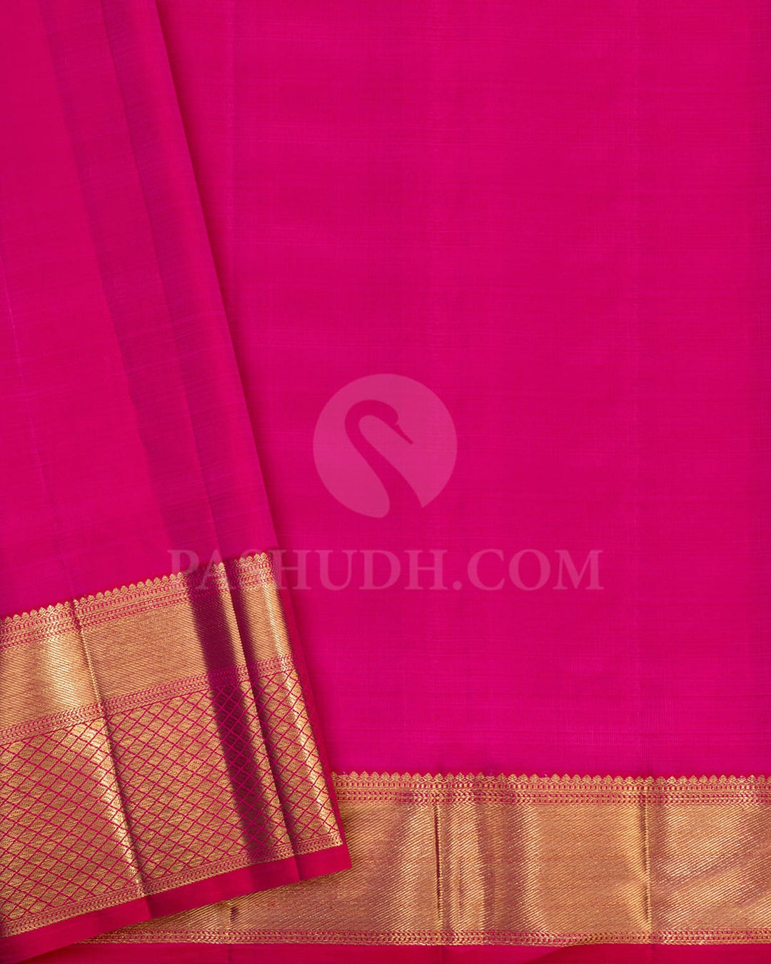 Sage Green With Dual Shaded Reddish Pink Kora Organza Kanjivaram Silk Saree-DA6