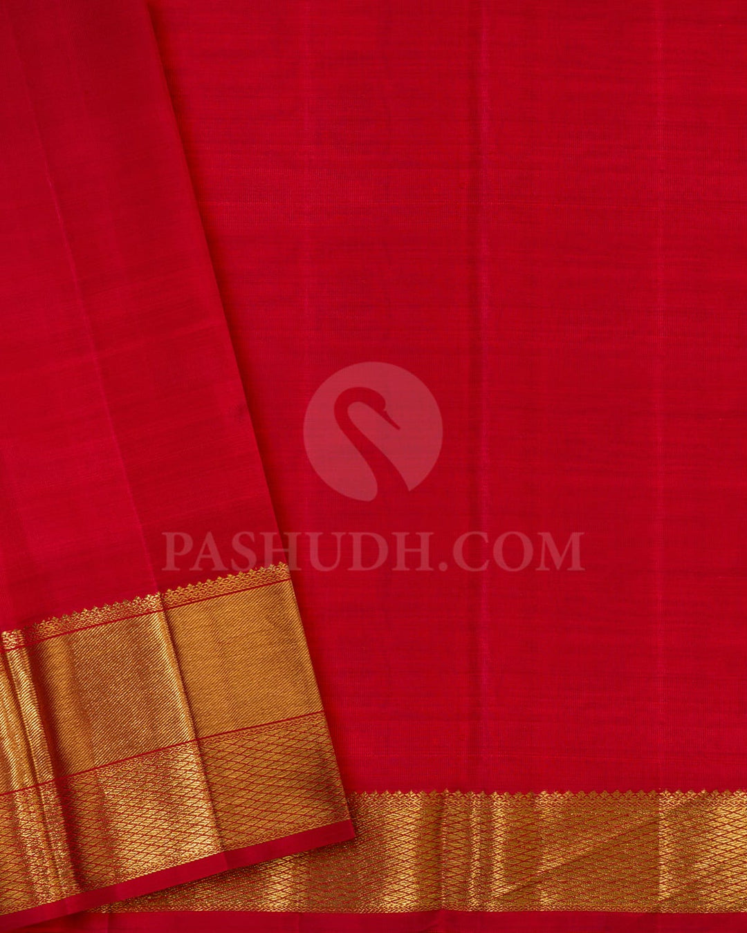 Dark Teal With Bright Red Kora Organza Kanjivaram Silk Saree-DA8
