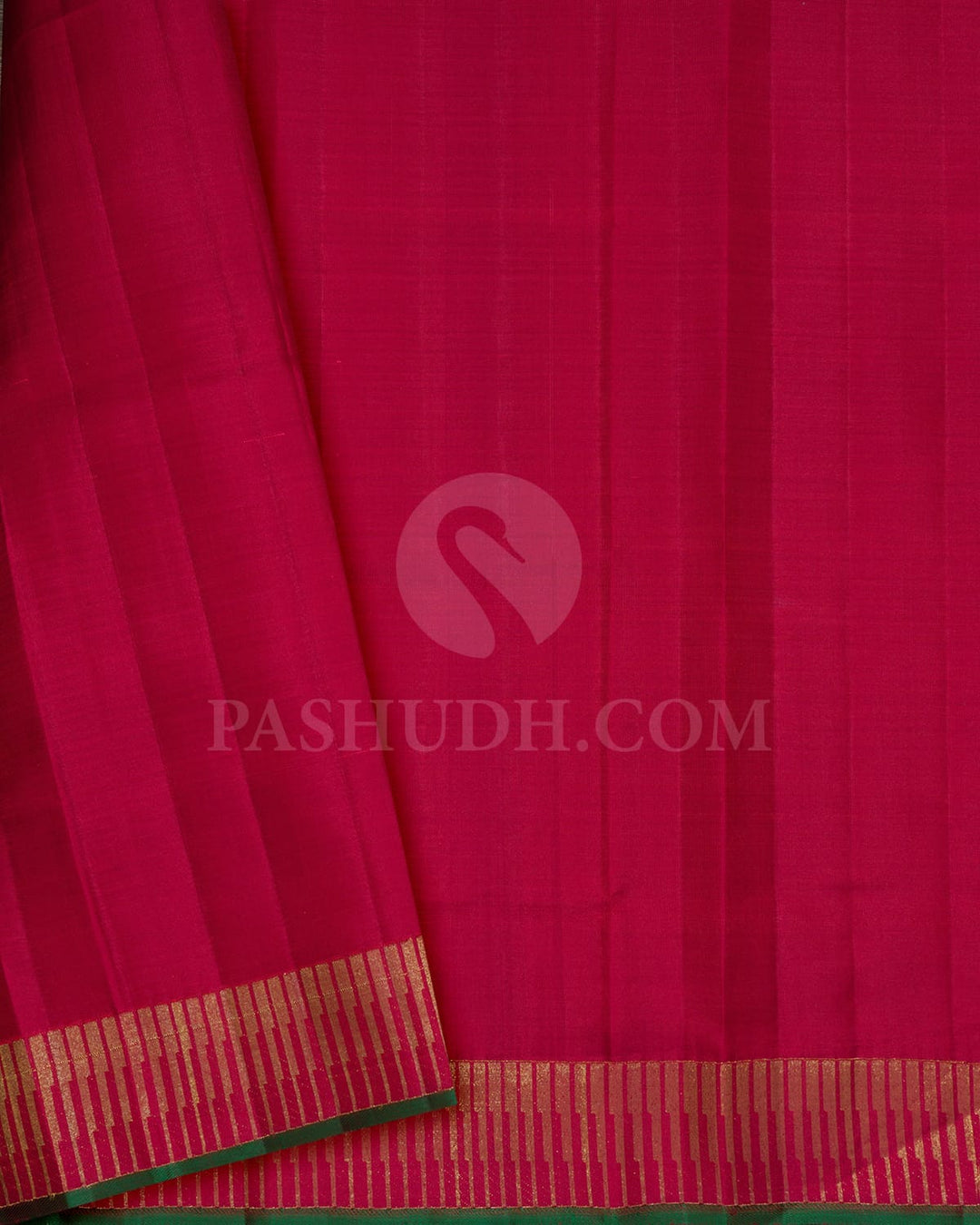 Bottle Green With Red Traditional Kanjivaram Silk Saree-S1733(A)