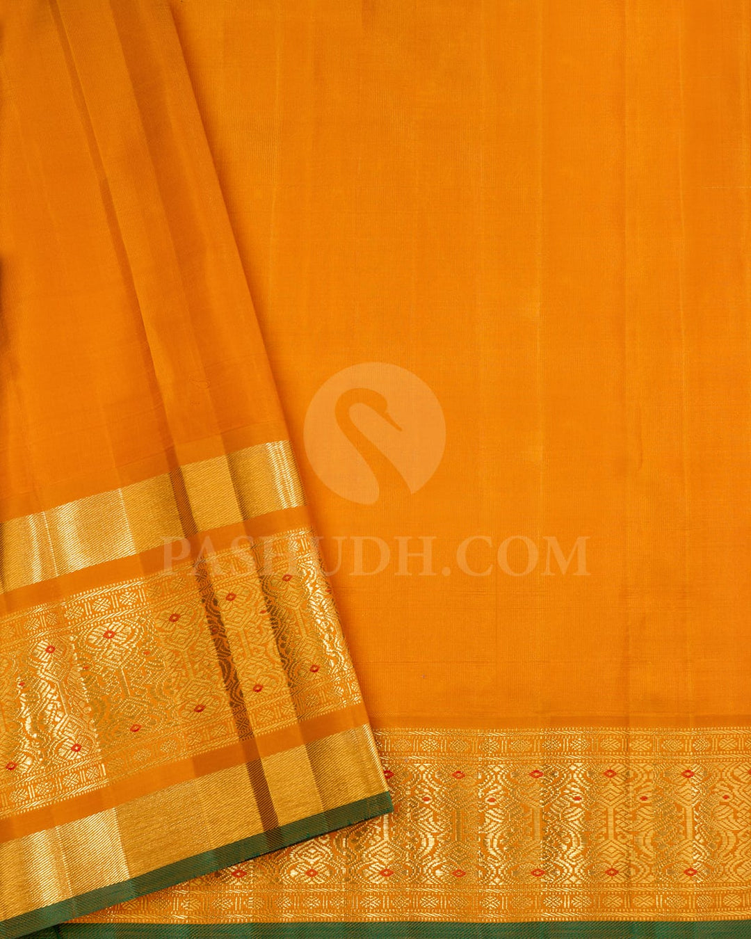 Violet With Mustard Yellow Kanjivaram Silk Saree-S1771(A)