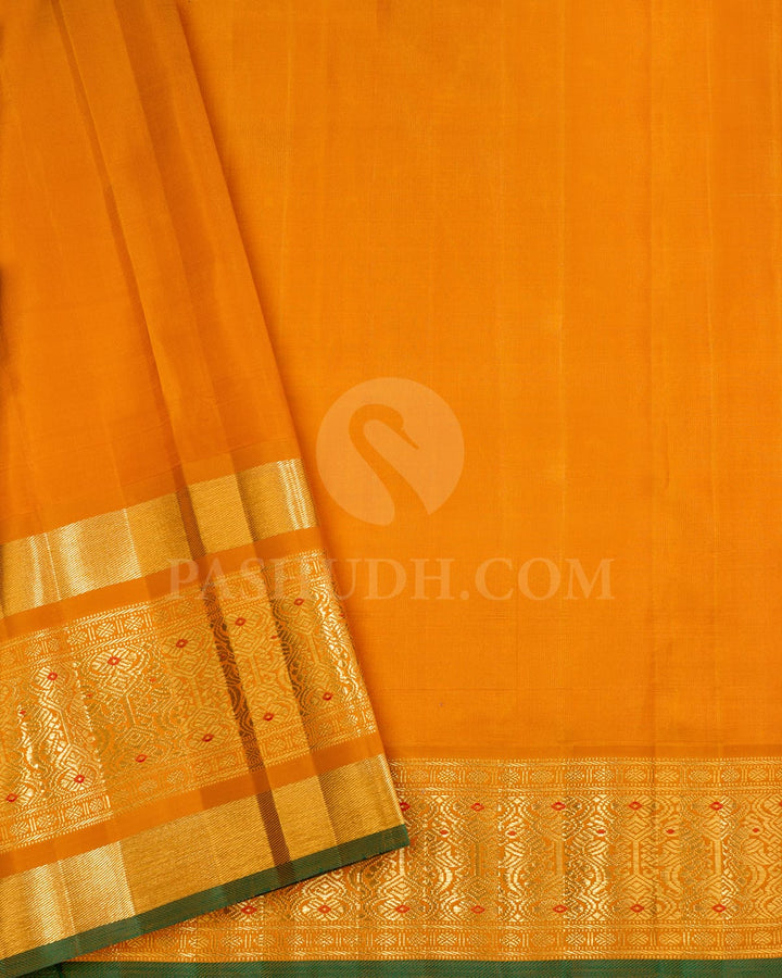 Violet With Mustard Yellow Kanjivaram Silk Saree-S1771(A)