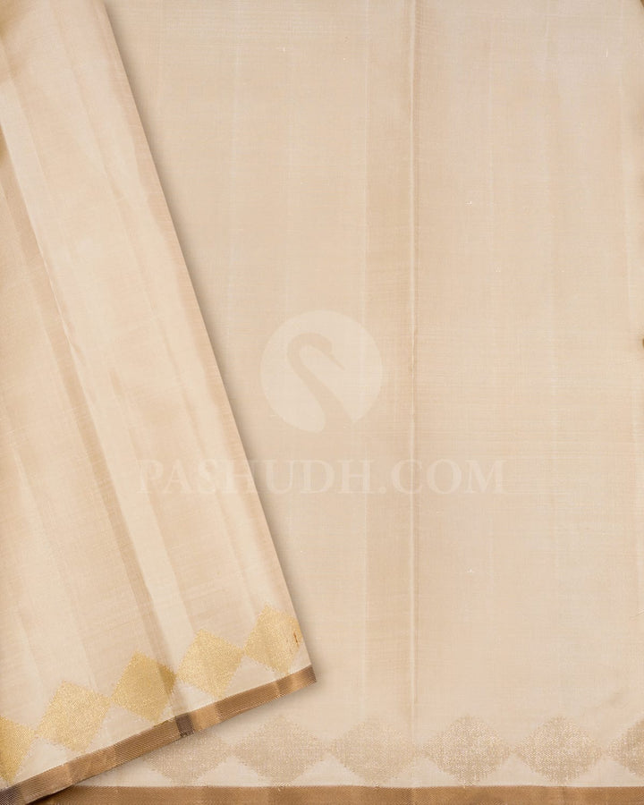 Forest Green With Cream Paithani Kanjivaram Silk Saree-S1719(E)