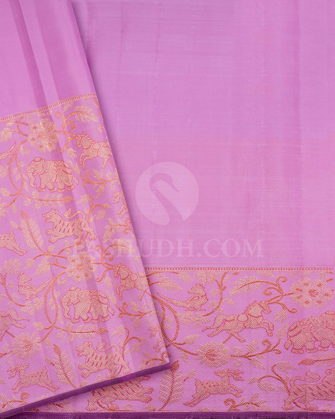 Pastel Lavender Kanjivaram Silk Saree-S1503(I)