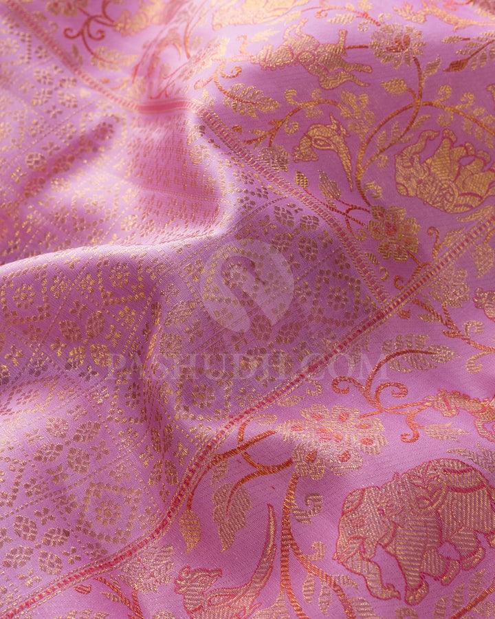 Pastel Lavender Kanjivaram Silk Saree-S1503(I)