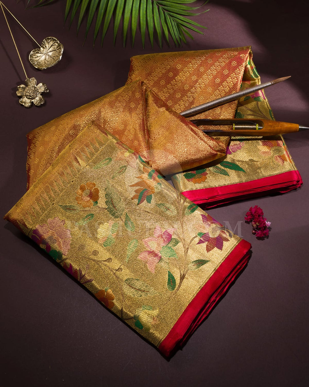 Red Bridal Tissue Kanjivaram Silk Saree-S1700(B)
