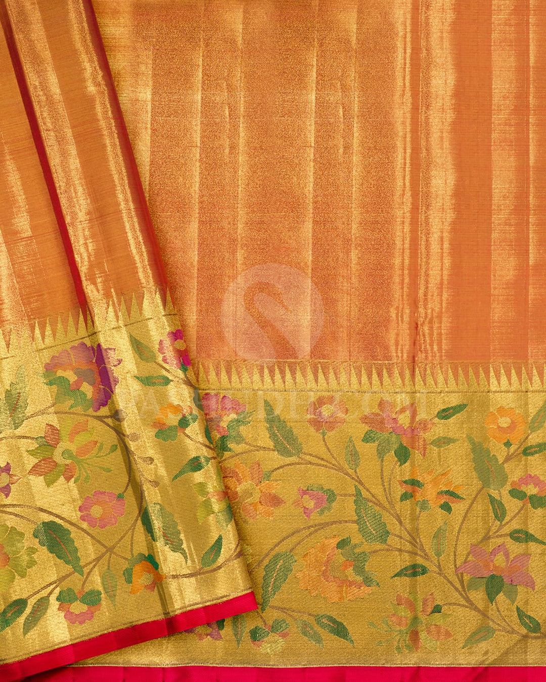 Red Bridal Tissue Kanjivaram Silk Saree-S1700(B)